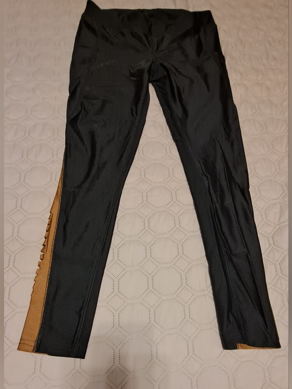 Texas Longhorns Black Stretch Athletic Pants with Brown Side Panel Sz M